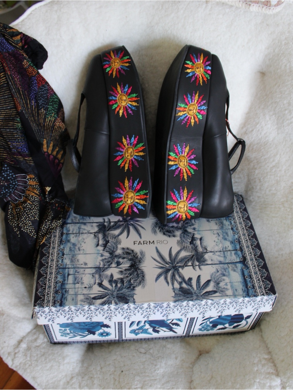 FARM Rio Rainbow Sun Platform Mary Jane Shoes NWT | US 9.5 / EU 41 |